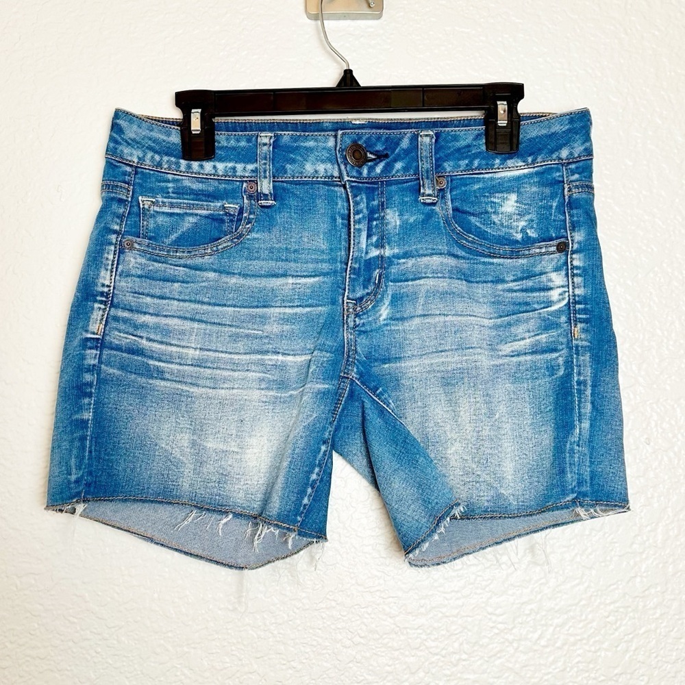 American Eagle Super Super Stretch Denim Blue Women's Shorts
